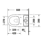 Duravit Qatego Back to Wall Toilet Suite - Alpine White D7000400