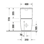 Duravit Qatego Back to Wall Toilet Suite - Alpine White D7000400