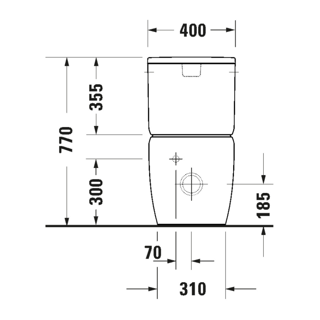 Duravit Qatego Back to Wall Toilet Suite - Alpine White D7000400
