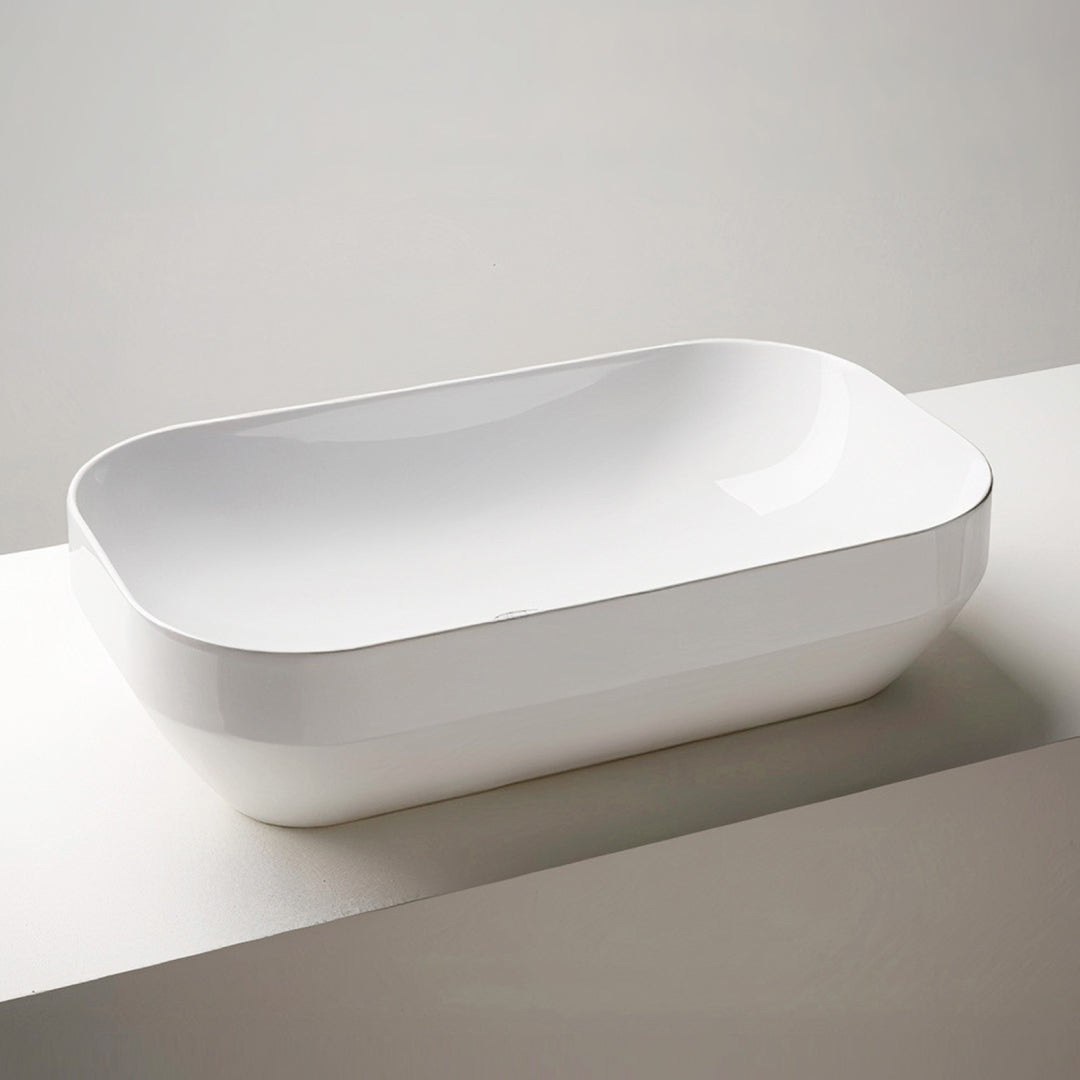 Studio Bagno Decus 50 Above Counter Basin - Gloss White - 1950-12-01 00:00:00 +1000
