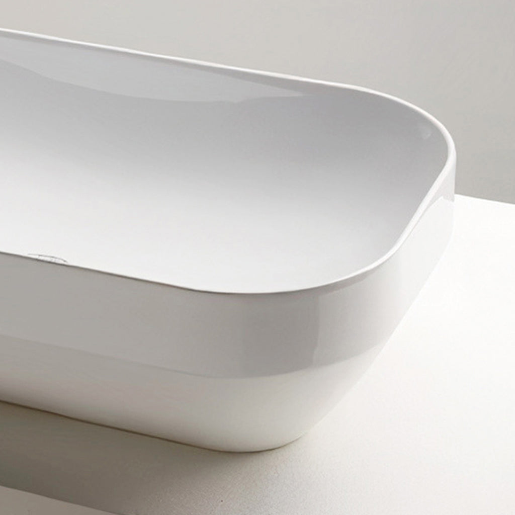 Studio Bagno Decus 50 Above Counter Basin - Gloss White - 1950-12-01 00:00:00 +1000