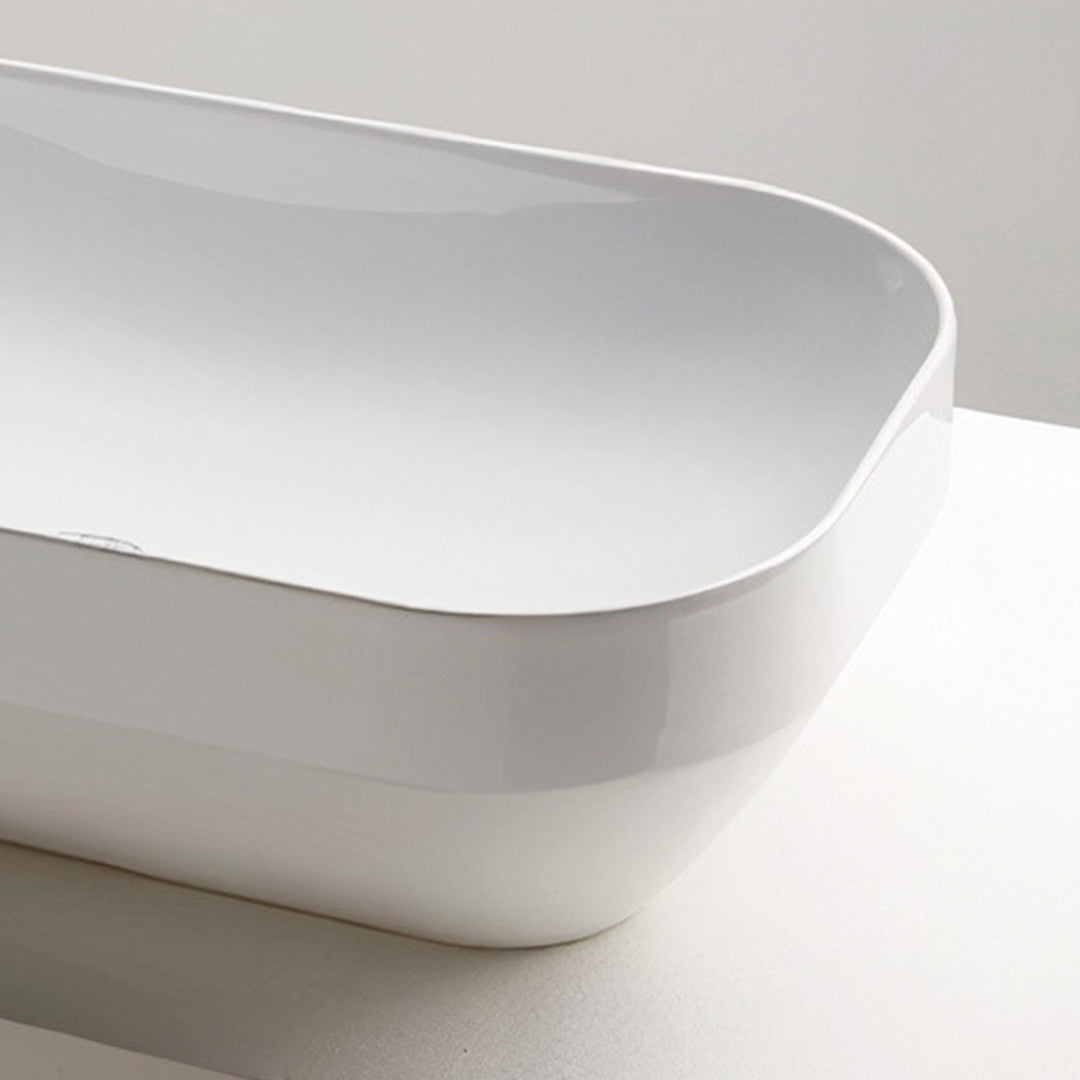 Studio Bagno Decus 50 Above Counter Basin - Gloss White - 1950-12-01 00:00:00 +1000