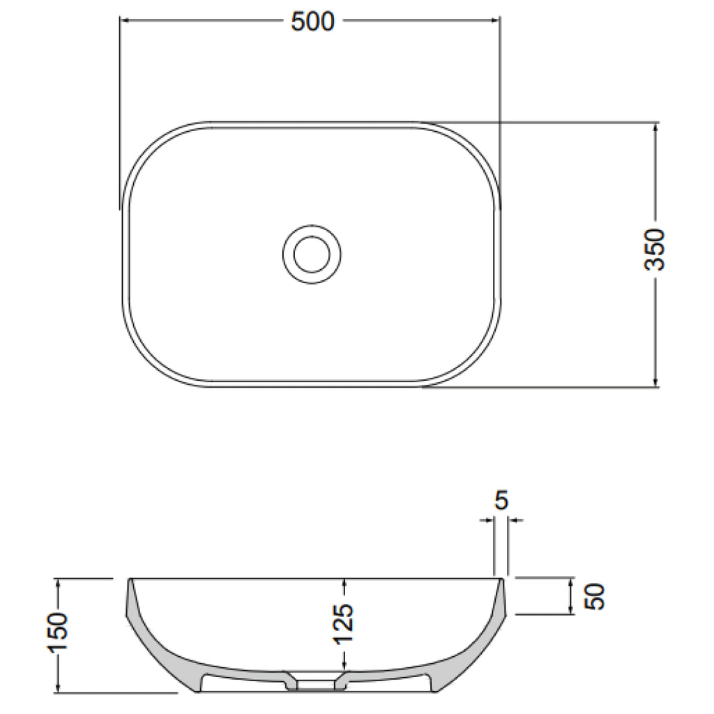 Studio Bagno Decus 50 Above Counter Basin - Gloss White - 1950-12-01 00:00:00 +1000