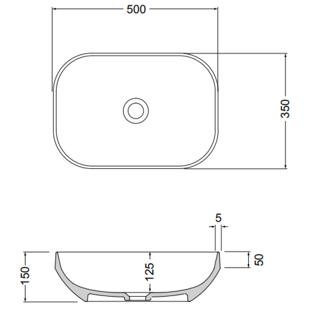 Studio Bagno Decus 50 Above Counter Basin - Gloss White - 1950-12-01 00:00:00 +1000