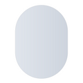 Thermogroup Pill Shape Polished Edge Glue-to-Wall Mirror - DP5070GT