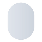 Thermogroup Pill Shape Polished Edge Glue-to-Wall Mirror - DP5070GT