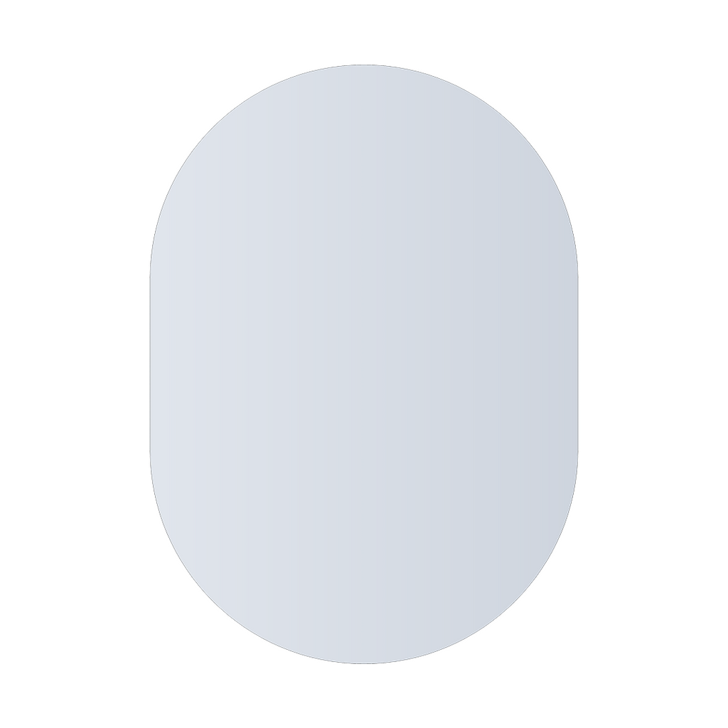 Thermogroup Pill Shape Polished Edge Glue-to-Wall Mirror Includes Demister - DP5070GTD