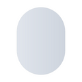 Thermogroup Pill Shape Polished Edge Glue-to-Wall Mirror Includes Demister - DP5070GTD