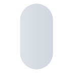 Thermogroup Ablaze Pill Shape Polished Edge Glue-to-Wall Mirror - DP6012GT