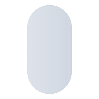 Thermogroup Ablaze Pill Shape Polished Edge Glue-to-Wall Mirror - DP6012GT