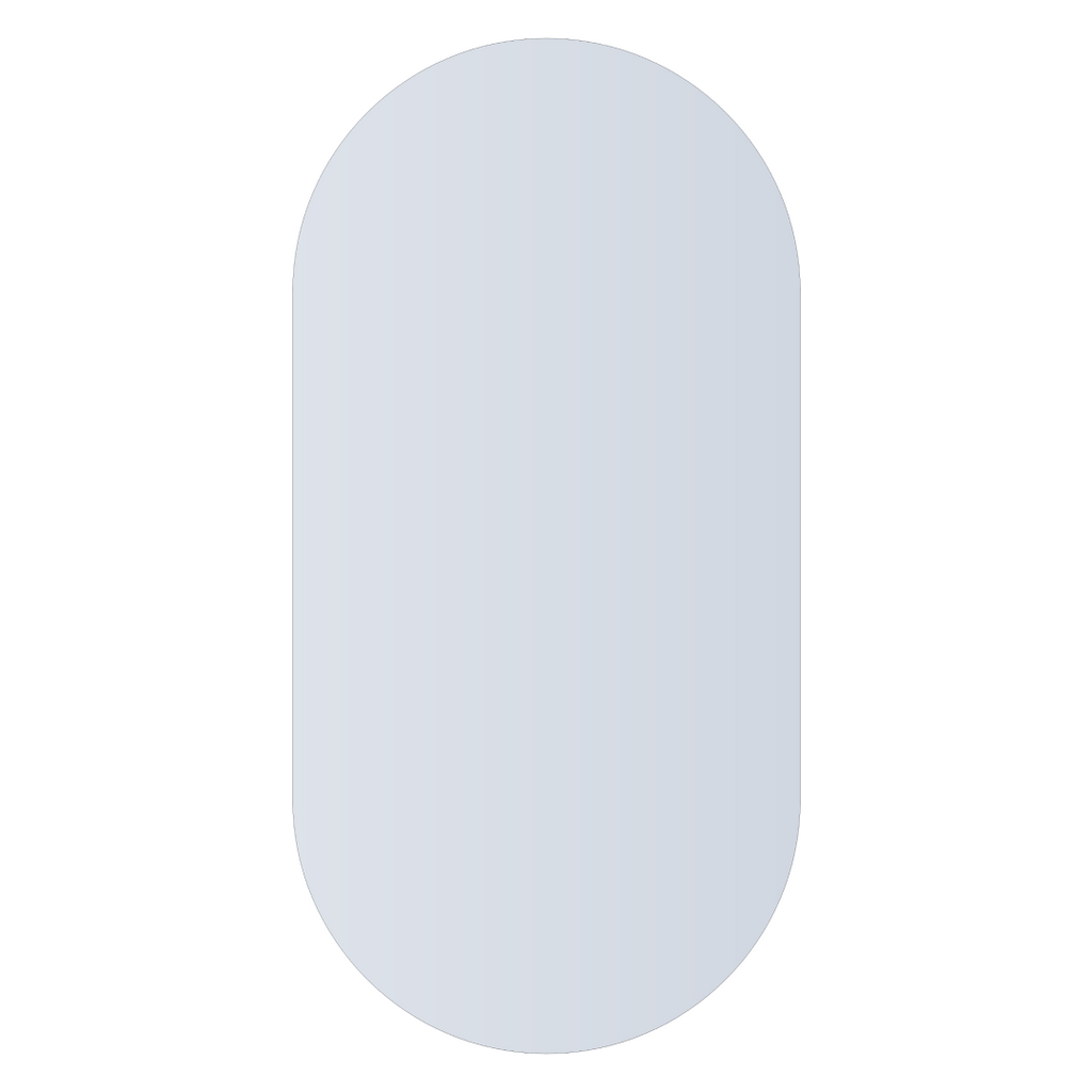 Thermogroup Ablaze Pill Shape Polished Edge Glue-to-Wall Mirror Includes Demister - DP6012GTD