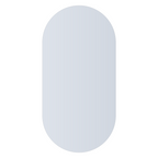 Thermogroup Ablaze Pill Shape Polished Edge Glue-to-Wall Mirror Includes Demister - DP6012GTD