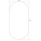 Thermogroup Ablaze Pill Shape Polished Edge Glue-to-Wall Mirror Includes Demister - DP6012GTD