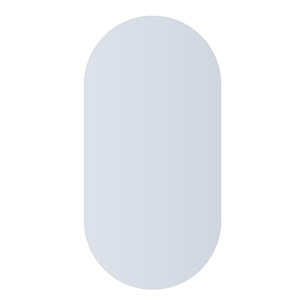 Thermogroup Ablaze Pill Shape Polished Edge Glue-to-Wall Mirror - DP6012GT