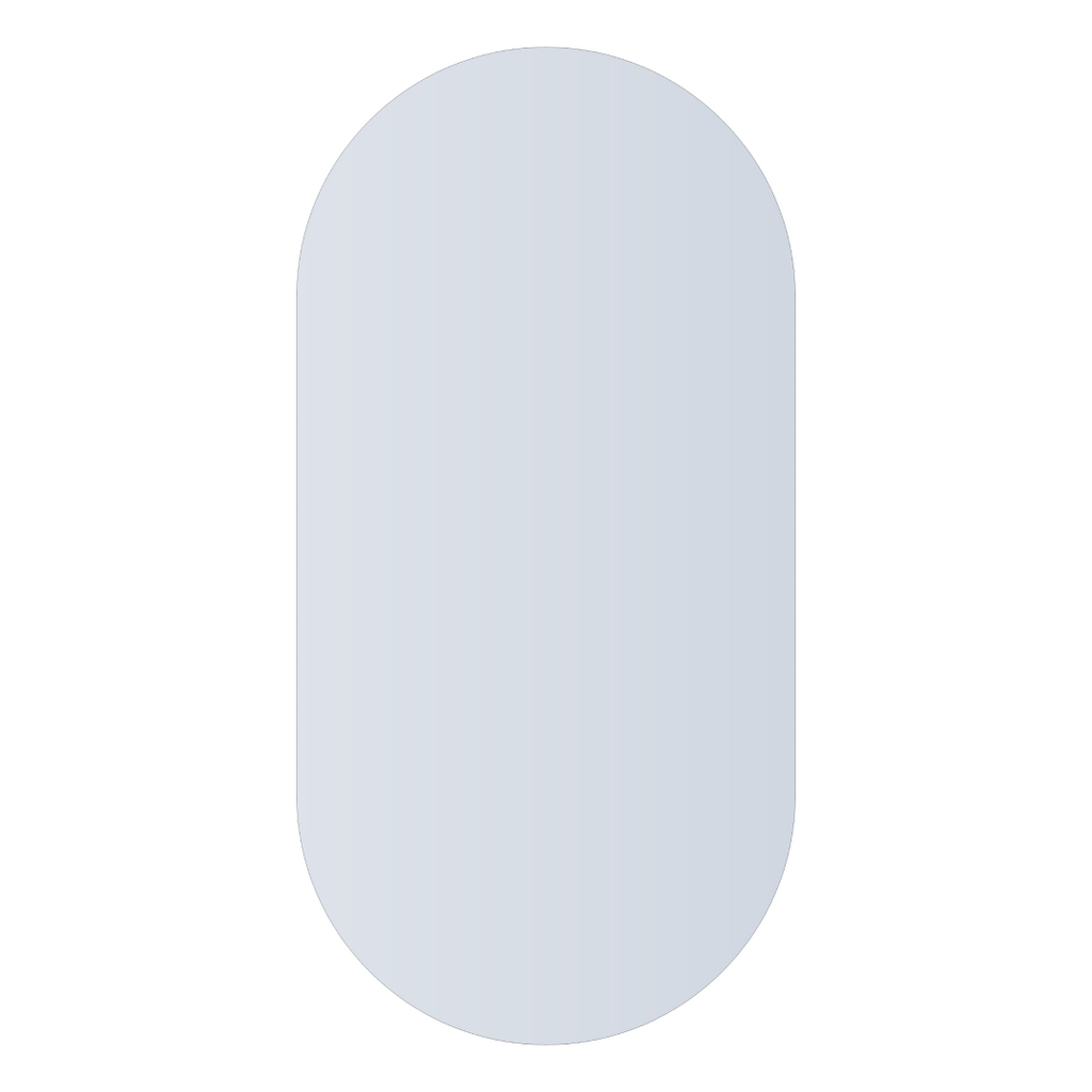 Thermogroup Ablaze Pill Shape Polished Edge Mirror with Hangers - DP6012HN