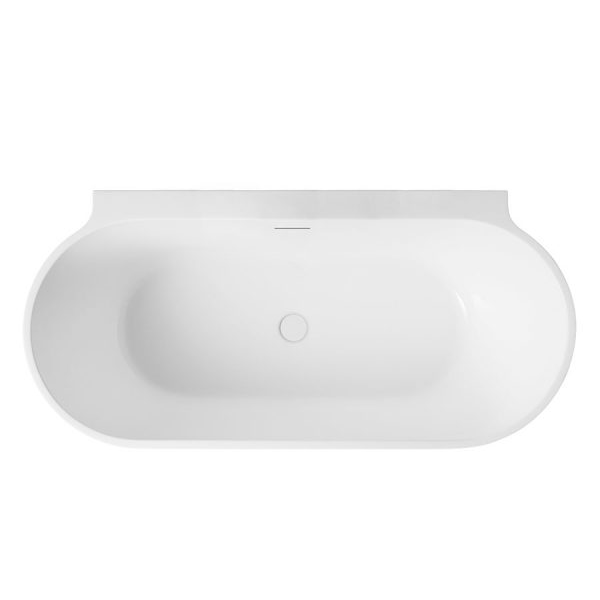 Decina Aurora 1700mm Back-to-Wall Freestanding Bath - AU1700MW