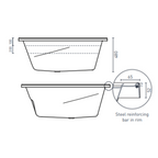 Decina Angelique 1295 Dolce Vita 18 Jet Spa Bath - AN1295DVSPAWC