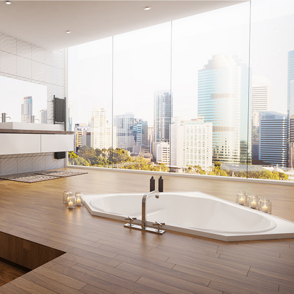 Decina Angelique 1465 Inset Corner Bath - AN1465W