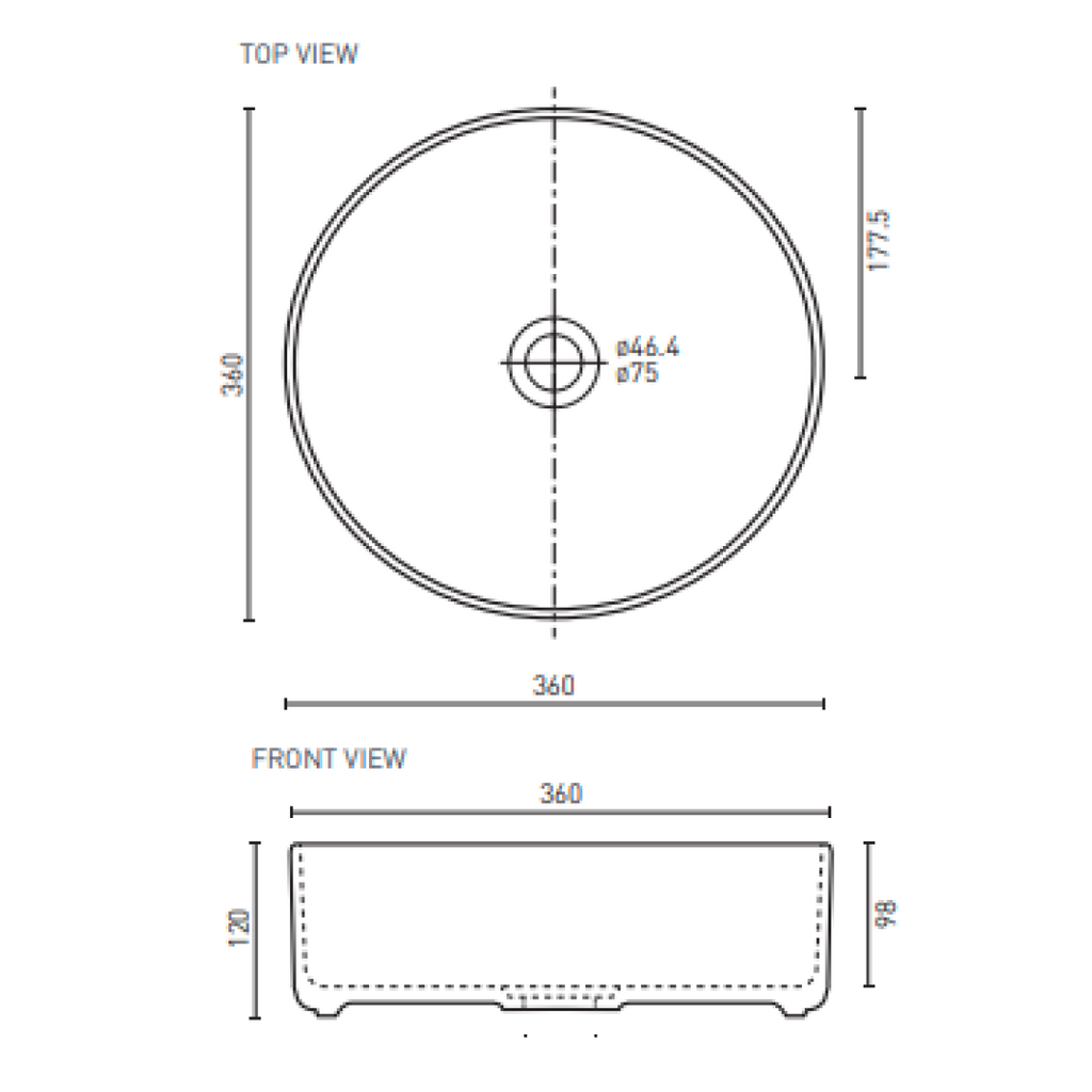 Decina Florencia Gold/Gloss White Basin - FLBWGG