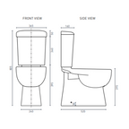 Decina Novara Rimless Close Coupled Toilet Suite - NOTSCCS