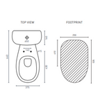 Decina Novara Rimless Close Coupled Toilet Suite - NOTSCCS
