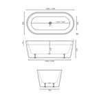 Decina Prezzo 1500 Freestanding Bath - PR1500WIO