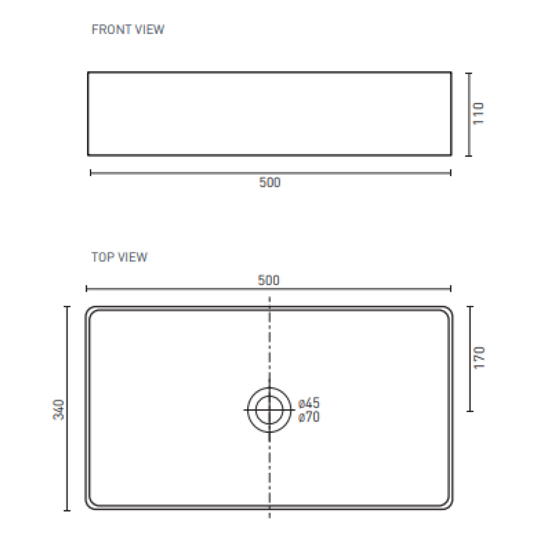Decina San Diego Counter Top Basin - SDBCTW