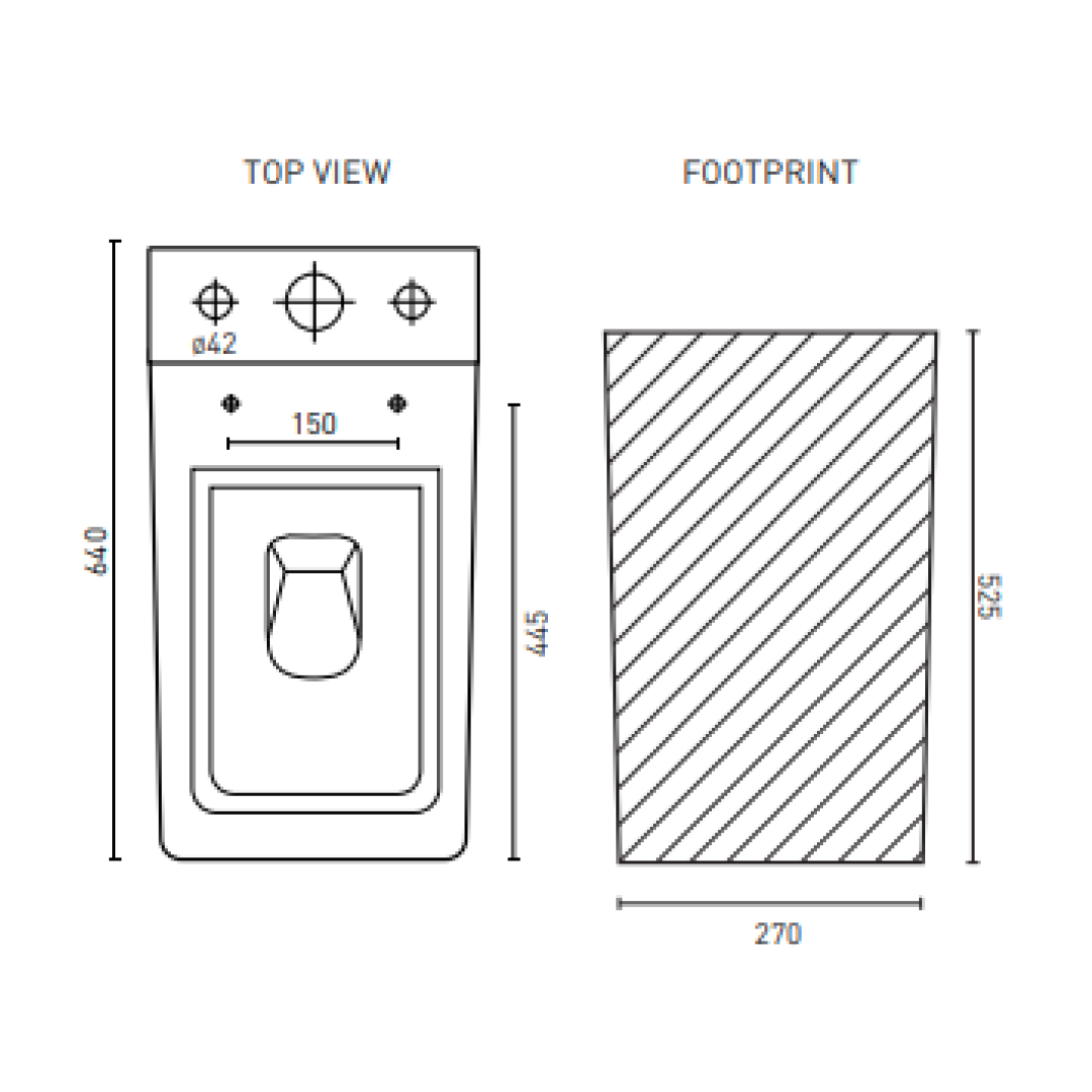 Decina San Diego Rimless Back to Wall Toilet Suite - SDTSWFS
