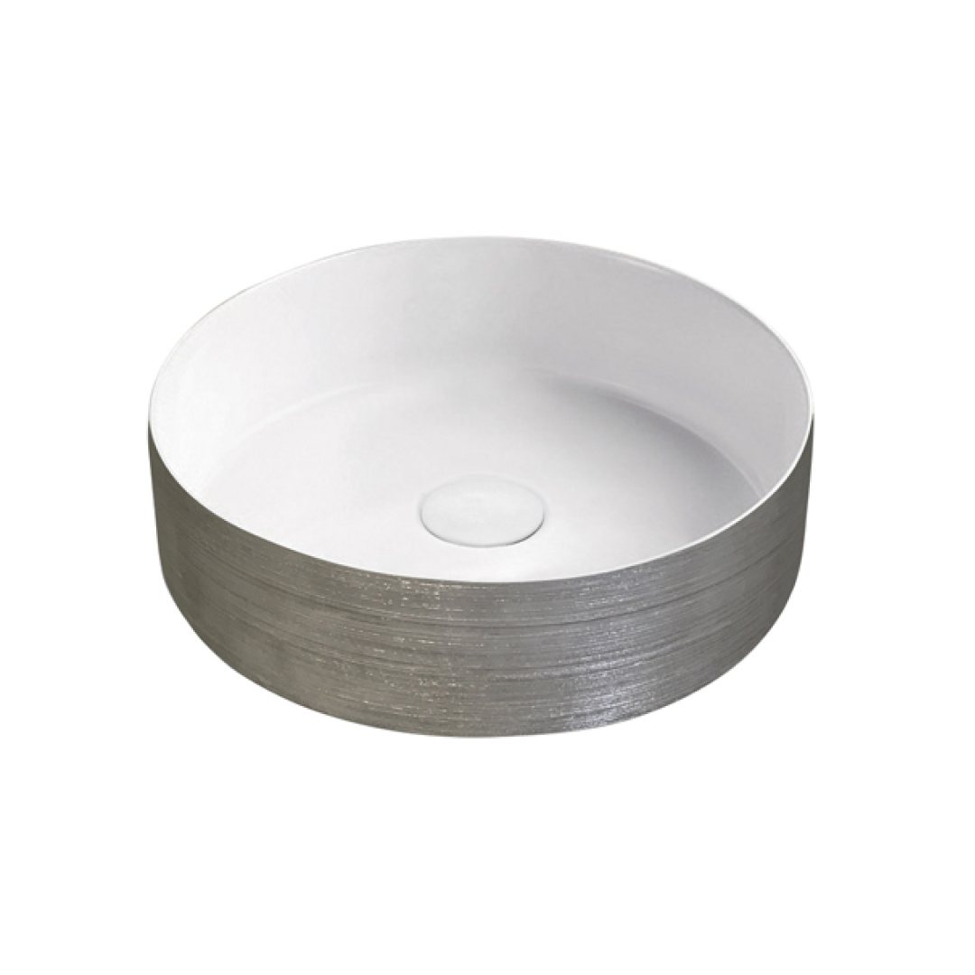 Decina Florencia Silver/Matte White Basin - FLBSS