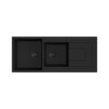 Argent Grace 1160mm 1 & 3/4 Sink w/Drainer - Matte Black - KS5116220NMB