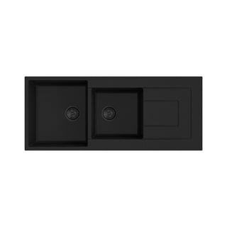 Argent Grace 1160mm 1 & 3/4 Sink w/Drainer - Matte Black - KS5116220NMB