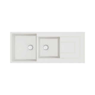 Argent Grace 1160mm 1 & 3/4 Sink w/Drainer - White - KS5116220NWH