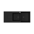 Argent Grace 1160mm 1 & 3/4 Sink w/Drainer Matte Black - 1 Taphole - KS5116224LMB