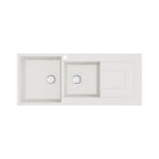 Argent Grace 1160mm 1 & 3/4 Sink w/Drainer White - 1 Taphole - KS5116222RWH