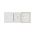 Argent Grace 1160mm 1 & 3/4 Sink w/Drainer White - 1 Taphole - KS5116224LWH