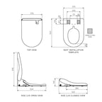 Parisi Aqua Intelligent Bidet Seat - Side Inlet EC114