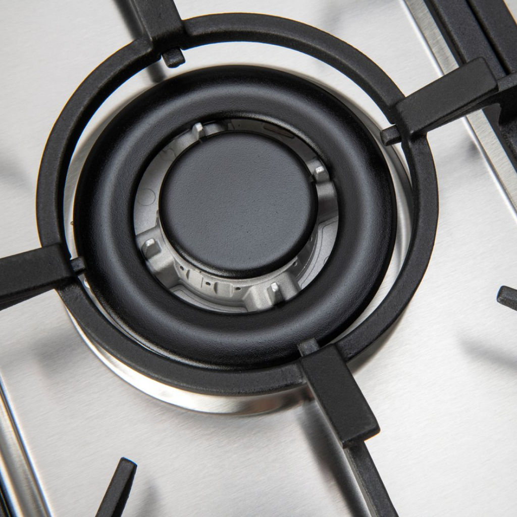 Euro Appliances 90cm Stainless Steel 5 Burner Gas Cooktop Left Hand Wok - ECT90G5X