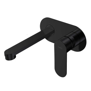 Parisi Ellisse II Wall Mixer with 160mm Spout on Elliptical Plate - Matte Black - EE2.01-2E160.02