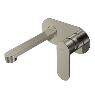 Parisi Ellisse II Wall Mixer with 160mm Spout on Elliptical Plate - Brushed Nickel - EE2.01-2E160.41