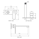 Parisi Ellisse II Wall Mixer with 220mm Spout on Elliptical Plate - Matte Black