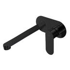 Parisi Ellisse II Wall Mixer with 220mm Spout on Elliptical Plate - Matte Black - EE2.01-2E220.02