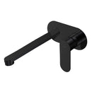 Parisi Ellisse II Wall Mixer with 220mm Spout on Elliptical Plate - Matte Black