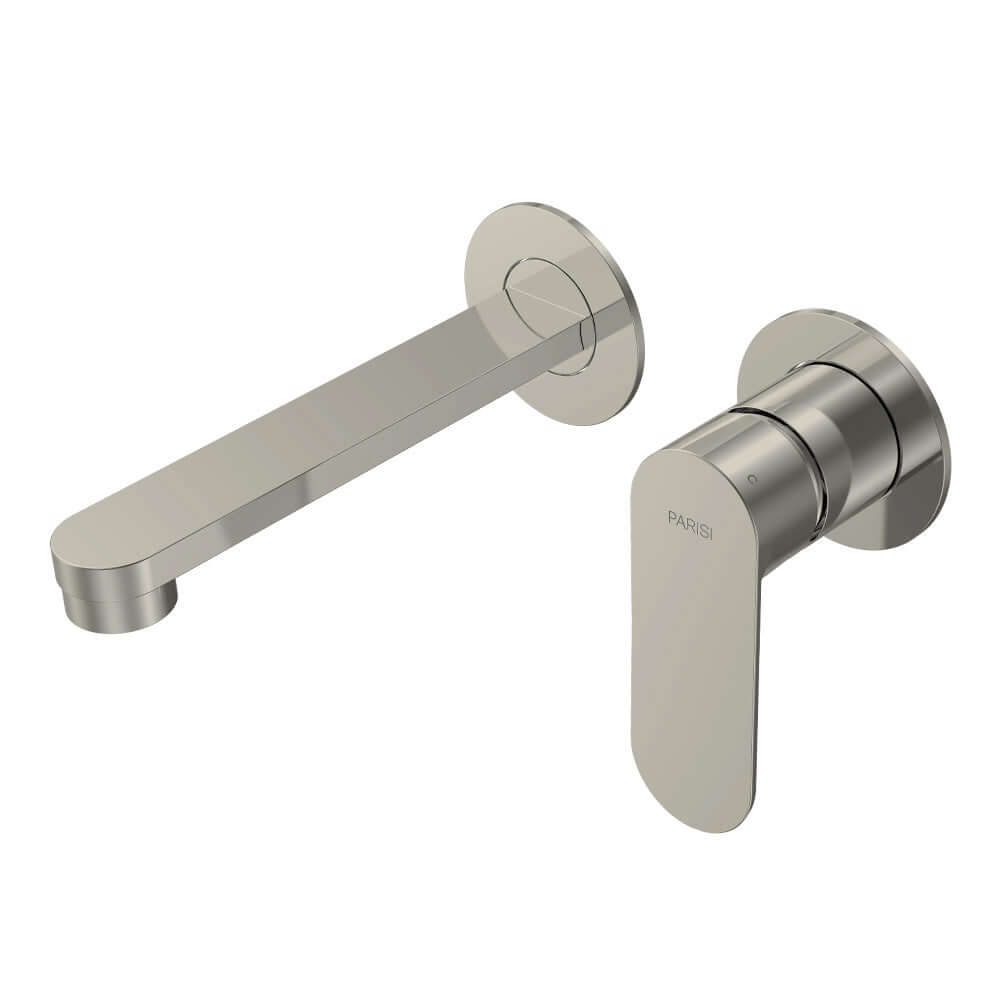Parisi Ellisse II Wall Mixer with 160mm Spout (Individual Flanges) - Brushed Nickel - EE2.01-2RF160.41