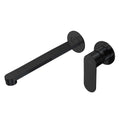 Parisi Ellisse II Wall Mixer with 220mm Spout (Individual Flanges) - Matte Black - EE2.01-2RF220.02