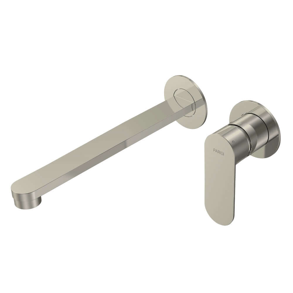 Parisi Ellisse II Wall Mixer with 220mm Spout (Individual Flanges) - Brushed Nickel - EE2.01-2RF220.41