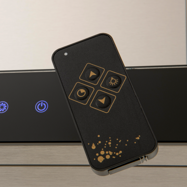 Euro Appliances 90cm Straight Island Canopy Remote Control 1000m3/h - EIC90BGR