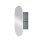 Parisi Elli 50 Oval Mirror Storage Cabinet - Matte White - EL-500MS-MW