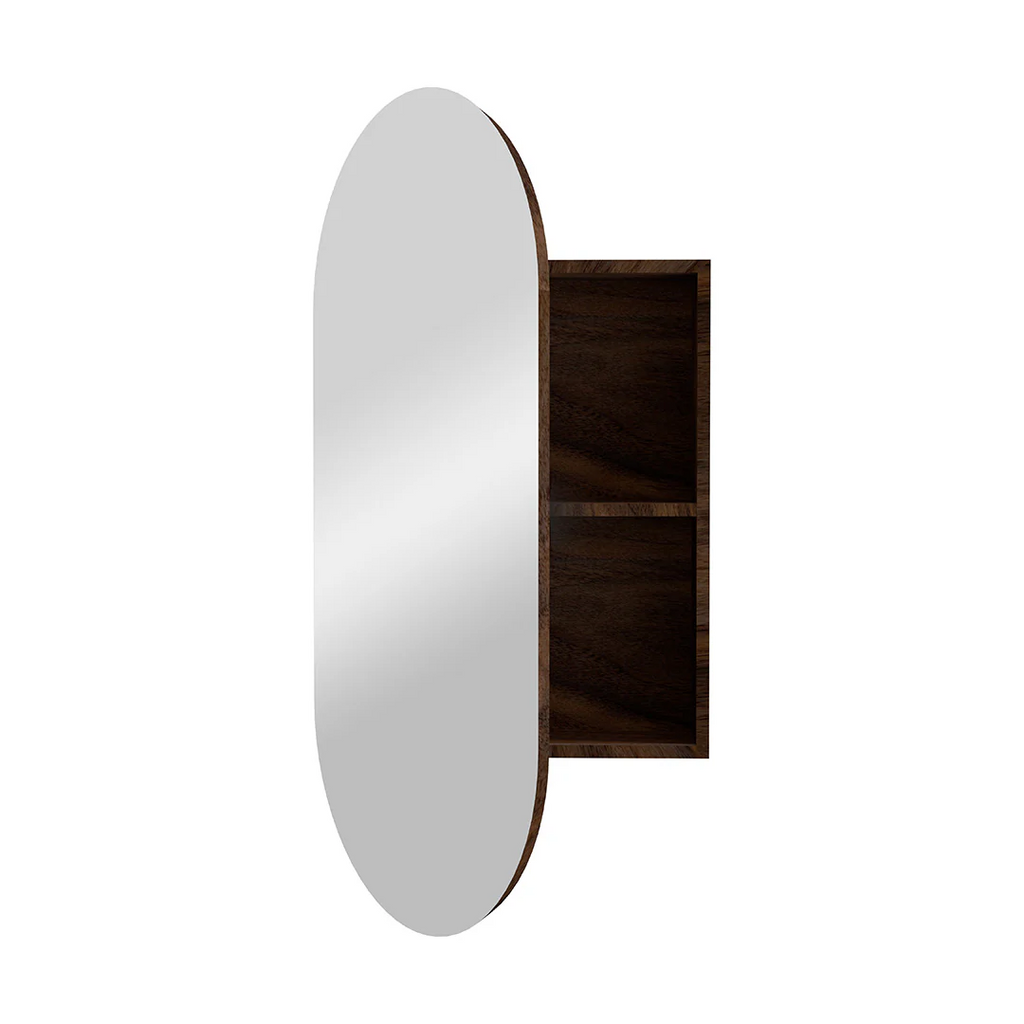 Parisi Elli II 50 Oval Mirror Storage Cabinet - Black Walnut - EL2-500MS-BW