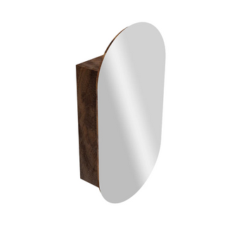Parisi Elli II 50 Oval Mirror Storage Cabinet - Black Walnut - EL2-500MS-BW