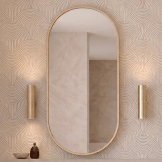 Cassa Design Elli Framed Shaving Cabinet - Brushed Gold ELLI9045F-BB
